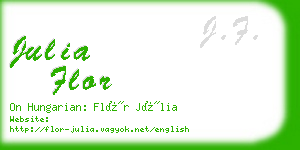 julia flor business card